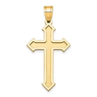 Diamond2Deal 14k Yellow Gold Passion Cross Pendant