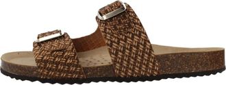 Geox Brionia Slides - Dames - Sandalen - Bruin - 37 EU - Schoenen