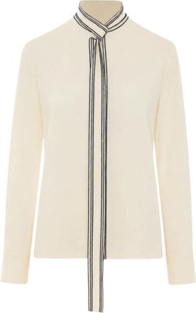 Fabiana Filippi Zijden Blend Blouse - Dames - Blouses - Wit - 3XS - Overhemden