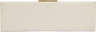 Saint Laurent Large Midnight Leather Clutch in Blanc Vintage at Nordstrom