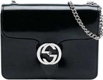 Gucci Pre-owned Shoulder Bags, female, Black, Size: ONE SIZE Pre-owned Flap Crossbody Bag