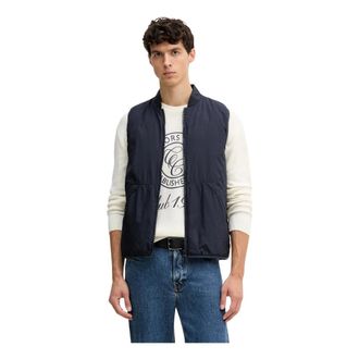 Benetton Zip Quilted Gilet - Heren - Bodywarmers - Blauw - M - Leer - Jassen