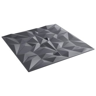vidaXL Paneles De Pared 12 Pcs Gris Amatista 50 X 50 Cm Espuma Xps Vidaxl