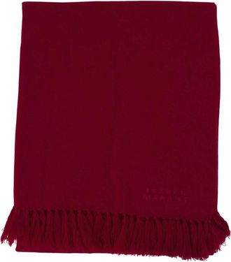 Isabel Marant Vilana Scarf - Dames - Wintersjaals - Rood - ONE Size - Katoen - Accessoires