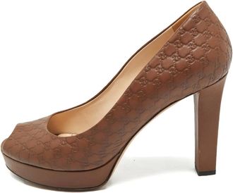 Gucci Pumps Guccissima con plateau - Marrone