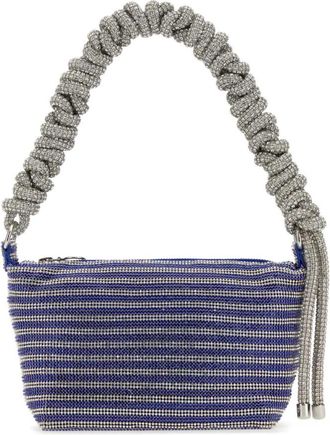Kara Stijlvolle tweedelige handtas met strass - Dames - Schoudertassen - Veelkleurig - ONE Size - Tweed - Tassen
