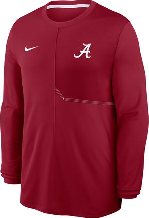 Nike Alabama Sideline Coach Nike Mens Dri-FIT College Long-Sleeve Top in Red | 03B199MIABN-GQK