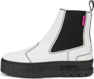 Puma (WMNS) PUMA Mayze Pop Chelsea Boots White Black 384549-01