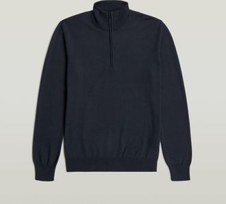 G-Star Half Zip Gebreide Trui - Donkerblauw - Heren