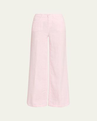 L'agence Amara High-Rise Wide-Leg Linen Pants