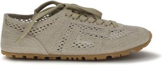 Balmain Beige Cotton Athletic Womens Sneakers