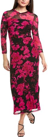 Anne Klein Side Ruched Midi Dress