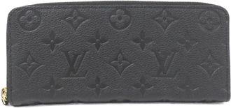 Louis Vuitton Black Leather Long Wallet (Bi-Fold) (Pre-Owned)