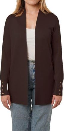 Cyrus Open Front Knit Cardigan in Hickory Brown at Nordstrom Rack, Size Small