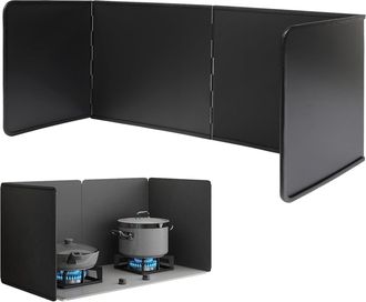 OEM Protector Antisalpicaduras De Cocina Ajustable De 30 Cm Para Cocina, Color Negro, Para Montaje En Pared