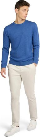 Onia Extra Fine Merino Wool Crewneck Sweater in Cobalt Bl Mlnge at Nordstrom, Size X-Large