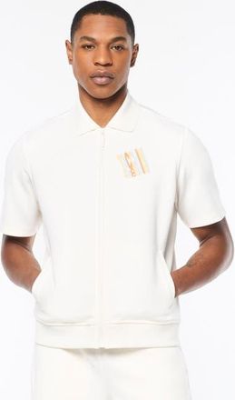 Sergio Tacchini Urso Short Sleeve Track Jacket in Gardenia at Nordstrom, Size Xx-Large