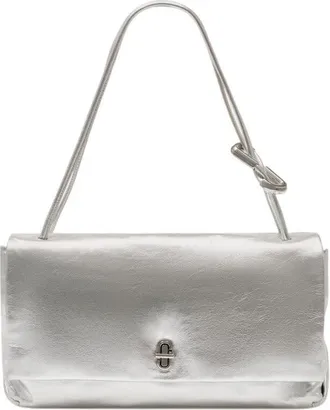 Marc Jacobs Metallic Leather Shoulder Bag Silver