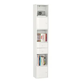 SoBuy Sobuy - Armadio Colonna Salvaspazio Mobiletto Salvaspazio Scaffale Alto Cassettiera Bagno Mobiletto Bagno Str10-w