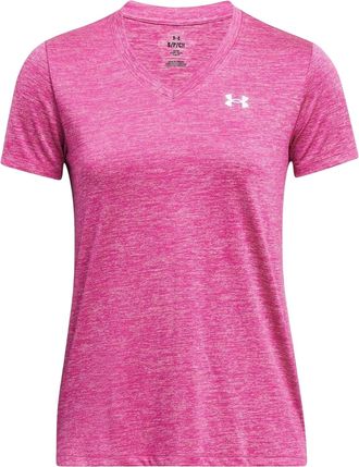 Under Armour T-shirt met gedraaide V-hals en losse pasvorm voor dames (Heet Roze)