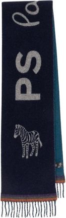 Paul Smith Accessoires, Heren, Blauw, ONE Size, Wol, Winter Sjaal