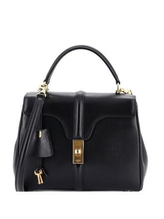 Celine 16 Top Handle Bag Grained Calfskin Small satchel - Nero