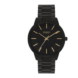 Kazar Zwarte horloge met gouden indexen en wijzers - Dames - Horloges - Zwart - ONE Size - Accessoires