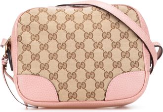 Gucci Pre-owned Womens Gg Monogram Crossbody Bag - Tan Textile - One Size