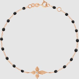 Gigi Clozeau Bracelet Perles Resine Croix Lumi&egrave;re