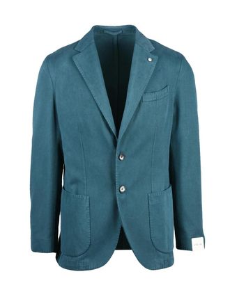 L.B.M. 1911 Green Tailored Cotton-Cashmere Blazer
