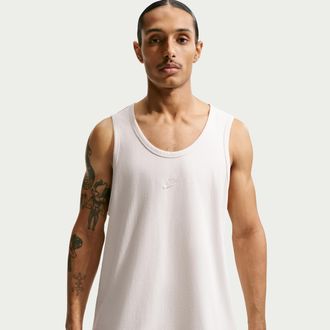 Nike Mens Nike Sportswear Premium Essentials Tank Top in Grey | IH1915-030