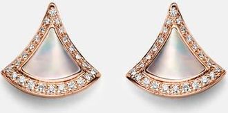 Bulgari Orecchini Divas Dream in oro rosa 18kt con padre perla e diamanti