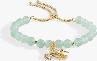 Alex and Ani Hummingbird Gemstone Bolo Bracelet in Gold at Nordstrom