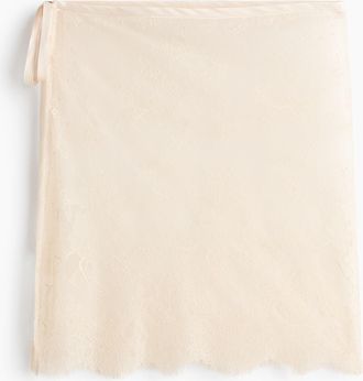 H&M H&uuml;fttuch aus Spitze - Beige