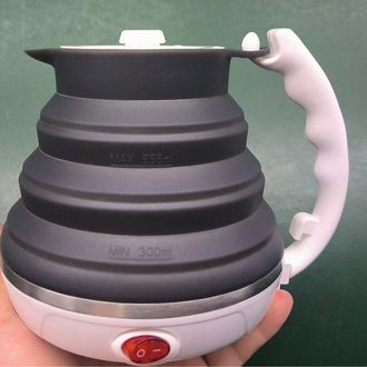 OEM Hervidor Plegable Coche 24 V Encendedor Cigarrillos, Fabricado Silicona Alimentario, 450 Ml (24 V, Negro