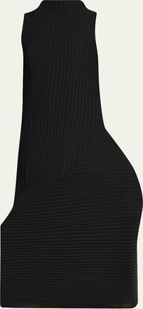 Issey Miyake Folded Pleats Sleeveless Midi Dress