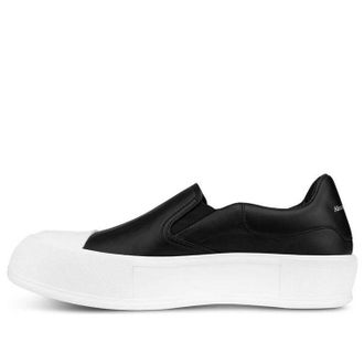 Alexander McQueen Deck Skate Plimsoll Black White 654595WHZT81070
