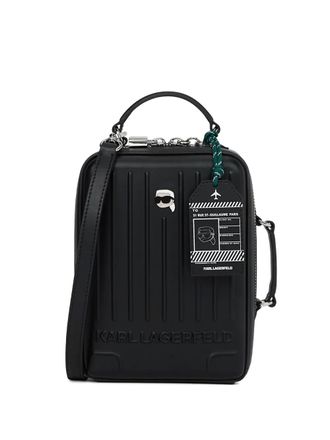 Karl Lagerfeld Ikon suitcase crossbody bag - women - Polyurethane - OS - Black