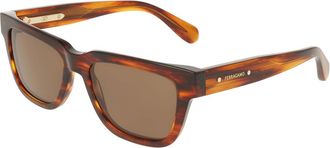 Ferragamo SF2145S 208 Mens Sunglasses Brown Size 54