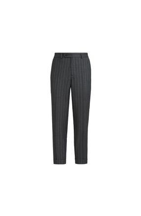 Brunello Cucinelli Wide chalk stripe trousers in Grey at Nordstrom, Size 46 It