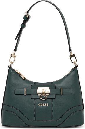 Guess Co Borsa a spalla con placca logo - Verde