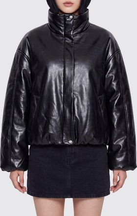 Anine Bing Bomber Cyrus in pelle rigenerata con vestibilit&agrave; relaxed e spalle cadute