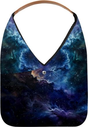 Generic Stars Nebula Reusable Lightweight Grocery Bags - Foldable Into Compact Pouch, Washable & Sturdy, Multipurpose for Shopping and Travel