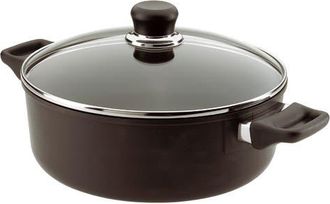 Scanpan Classic 4.5 Quart Low Sauce Pot With Lid, 10.25 Inch in Black at Nordstrom