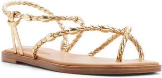 Aldo Loucinda Ankle Strap Sandal in Champagne at Nordstrom, Size 8.5