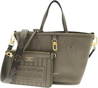 Louis Vuitton Pre-owned Handbag- Pouch - Dames - Vintage Handtas - Bruin - ONE Size - Leer - Vintage