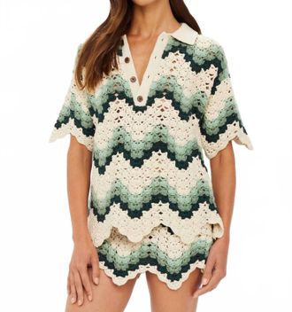 The Upside Tidal Sagra Crochet Shirt In Green
