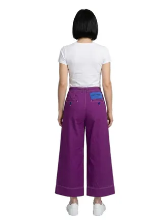 Dolce & Gabbana Cotton Button-Detail Cargo Pants - Purple