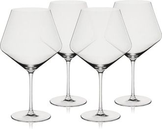 Viski Set Of 4 Reserve Liminal Ultralight Burgundy Glasses