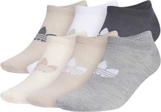 adidas Assorted 6-Pack Superlite No-Show Socks in Beige/Onix Grey/Wonder White at Nordstrom, Size Large
